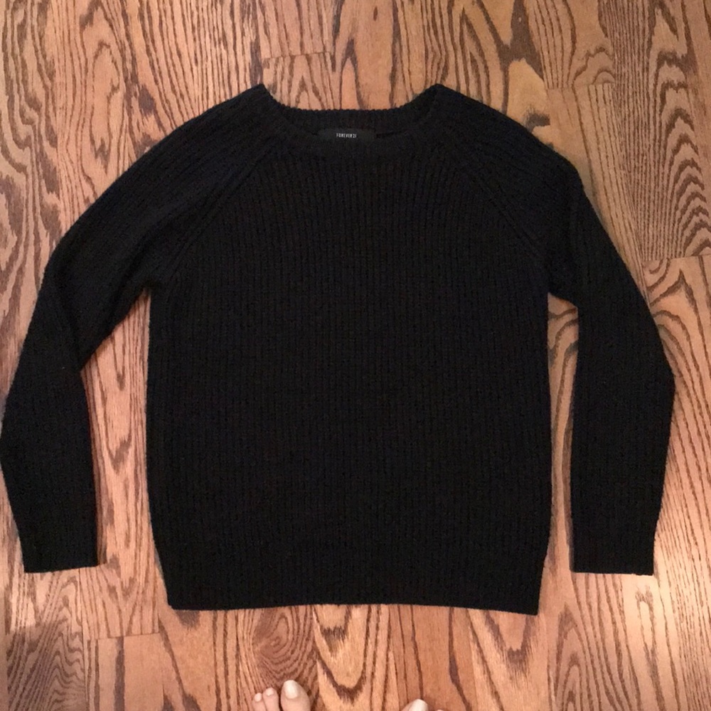 Black sweater.
